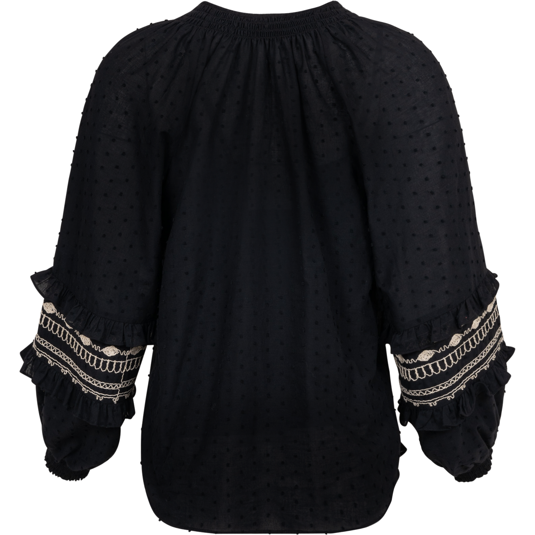 Dyana Embrodery Top - Black