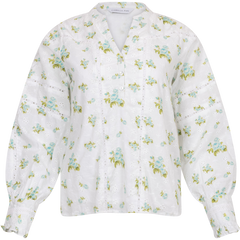 Miriam Blouse - Mint Rose Print