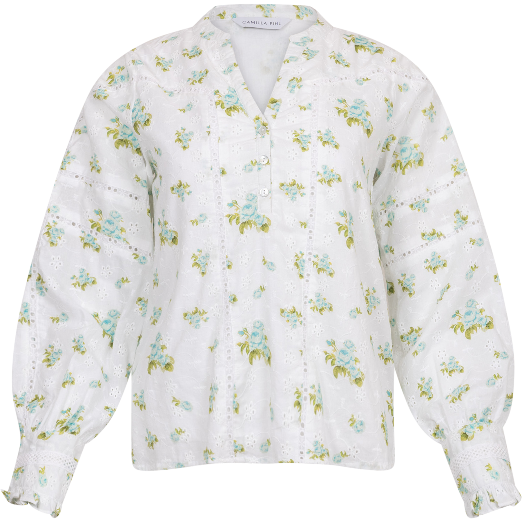 Miriam Blouse - Mint Rose Print