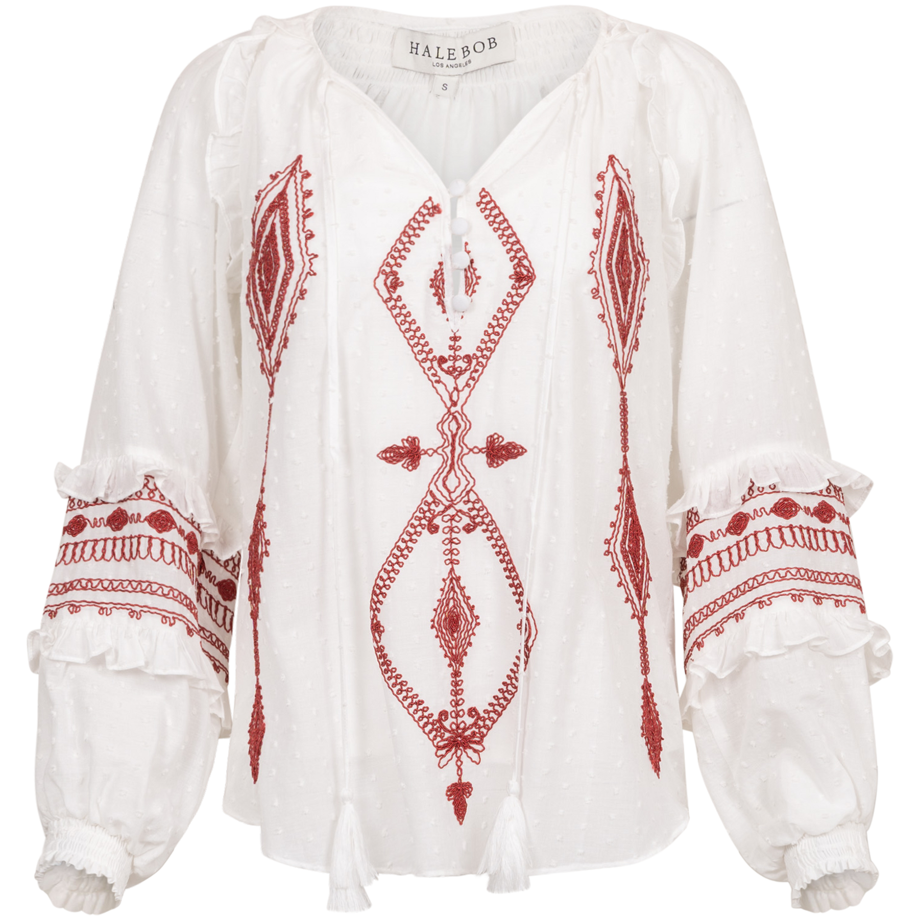 Dyana Embrodery Top - Red