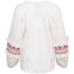 Dyana Embrodery Top - Red