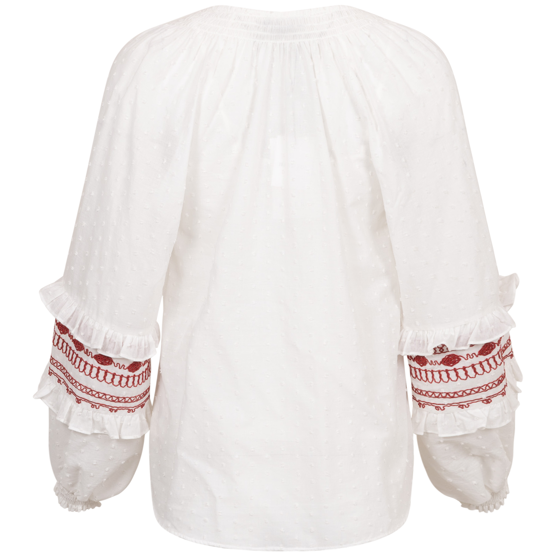 Dyana Embrodery Top - Red