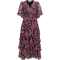 Natasha Tiered Skirt Dress - Black