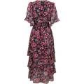 Natasha Tiered Skirt Dress - Black