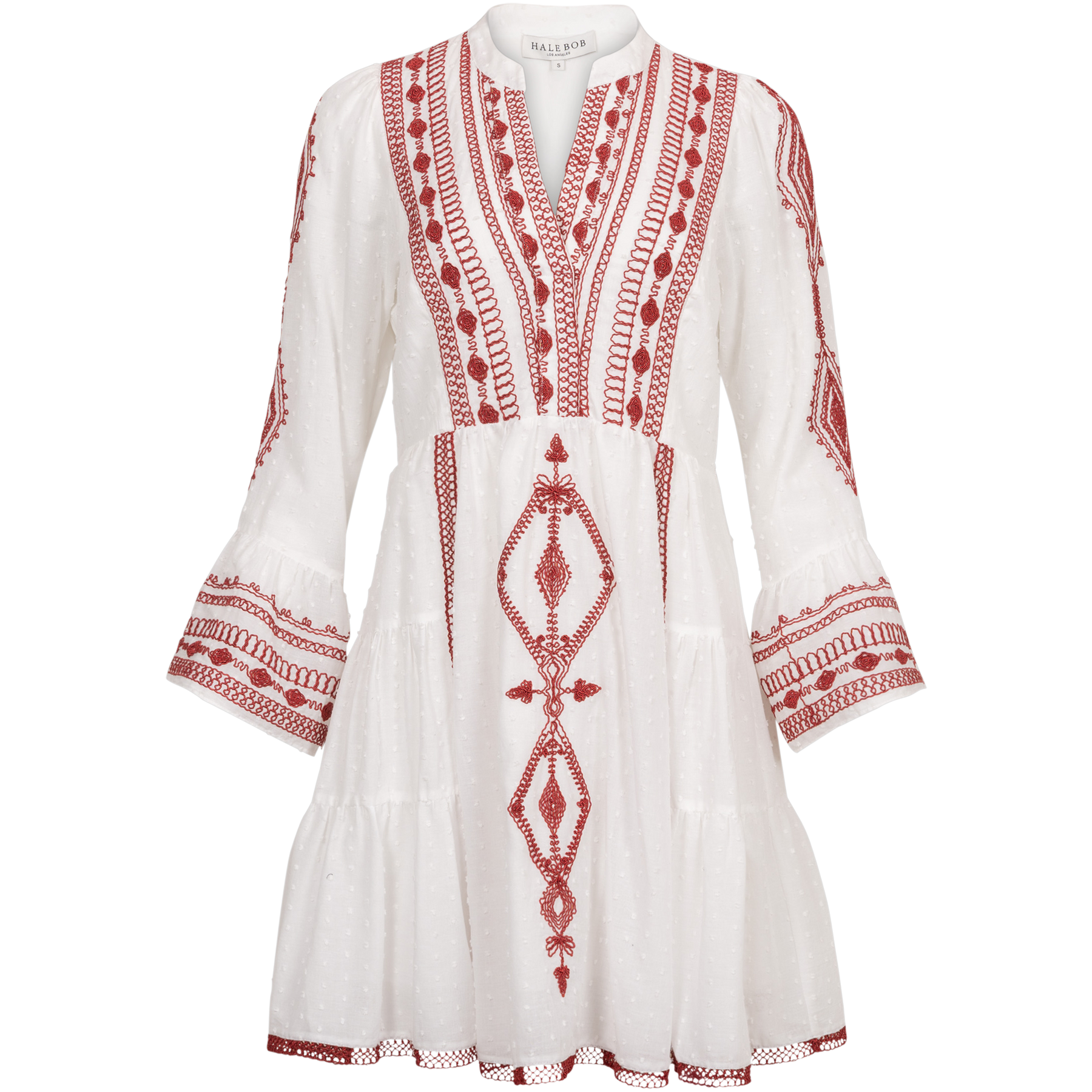 Tasha Embrodery Dress - Red