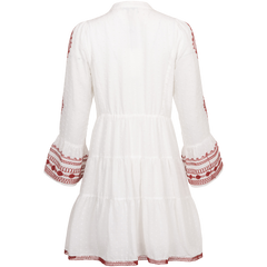 Tasha Embrodery Dress - Red