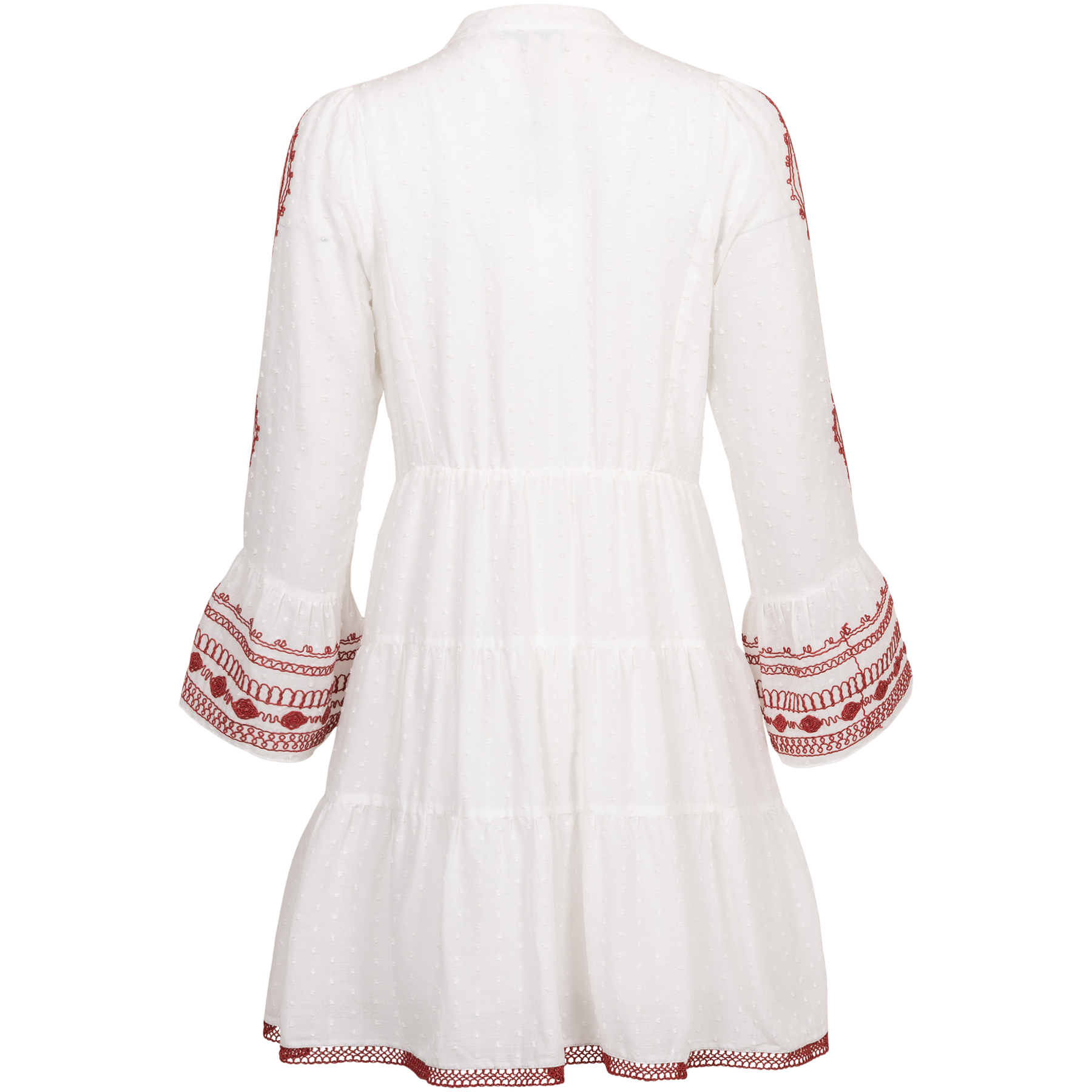 Tasha Embrodery Dress - Red