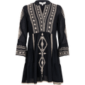 Tasha Embrodery Dress - Black