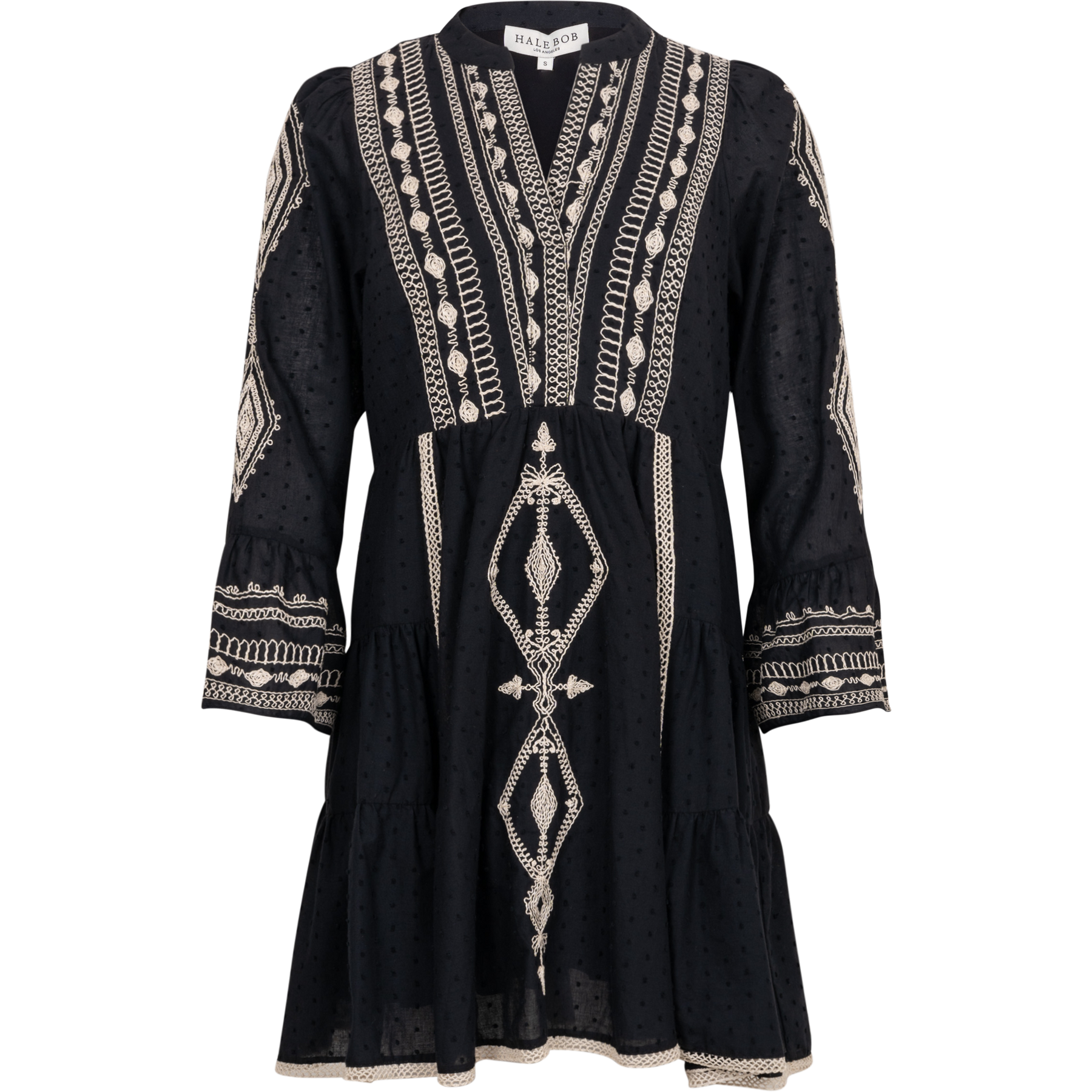 Tasha Embrodery Dress - Black