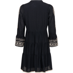 Tasha Embrodery Dress - Black