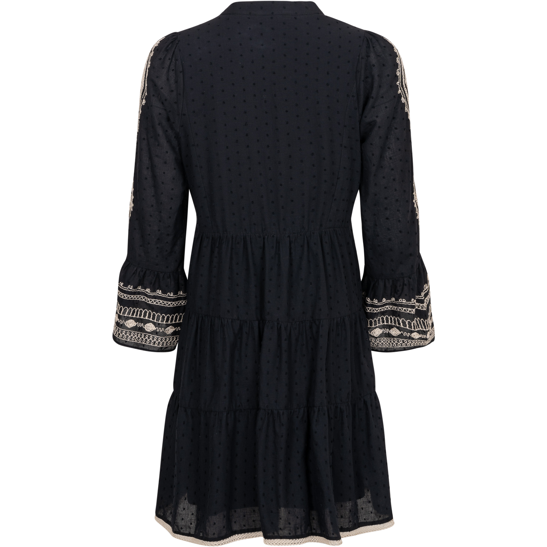 Tasha Embrodery Dress - Black