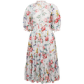Cotton Slub Midi Dress - Rose Bouquet