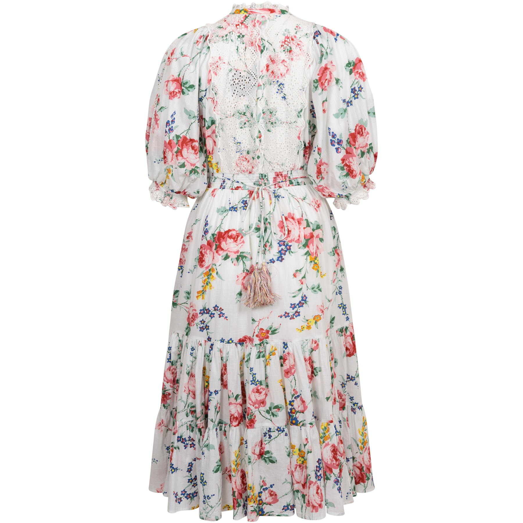 Cotton Slub Midi Dress - Rose Bouquet