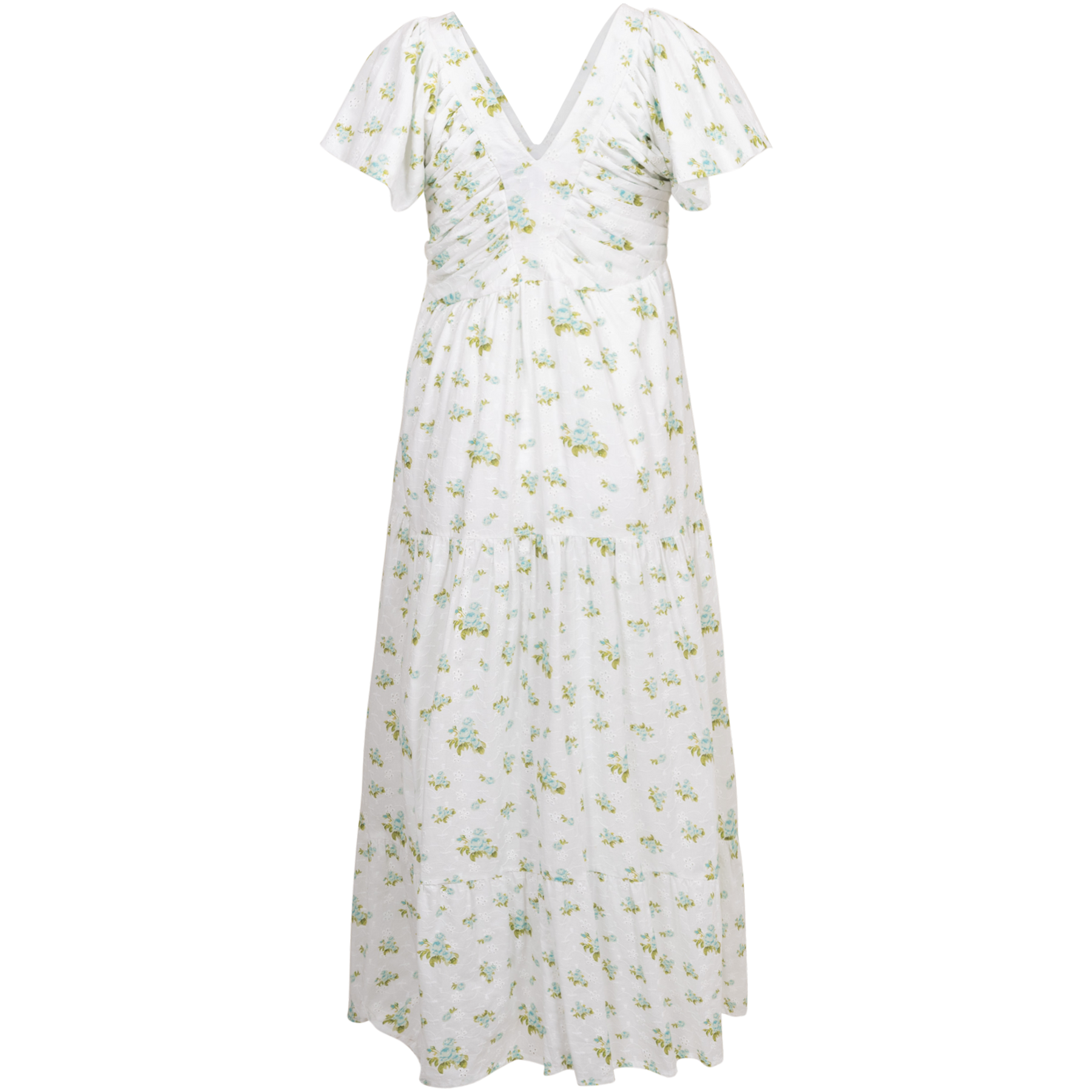 Romy Dress - Mint Rose Print