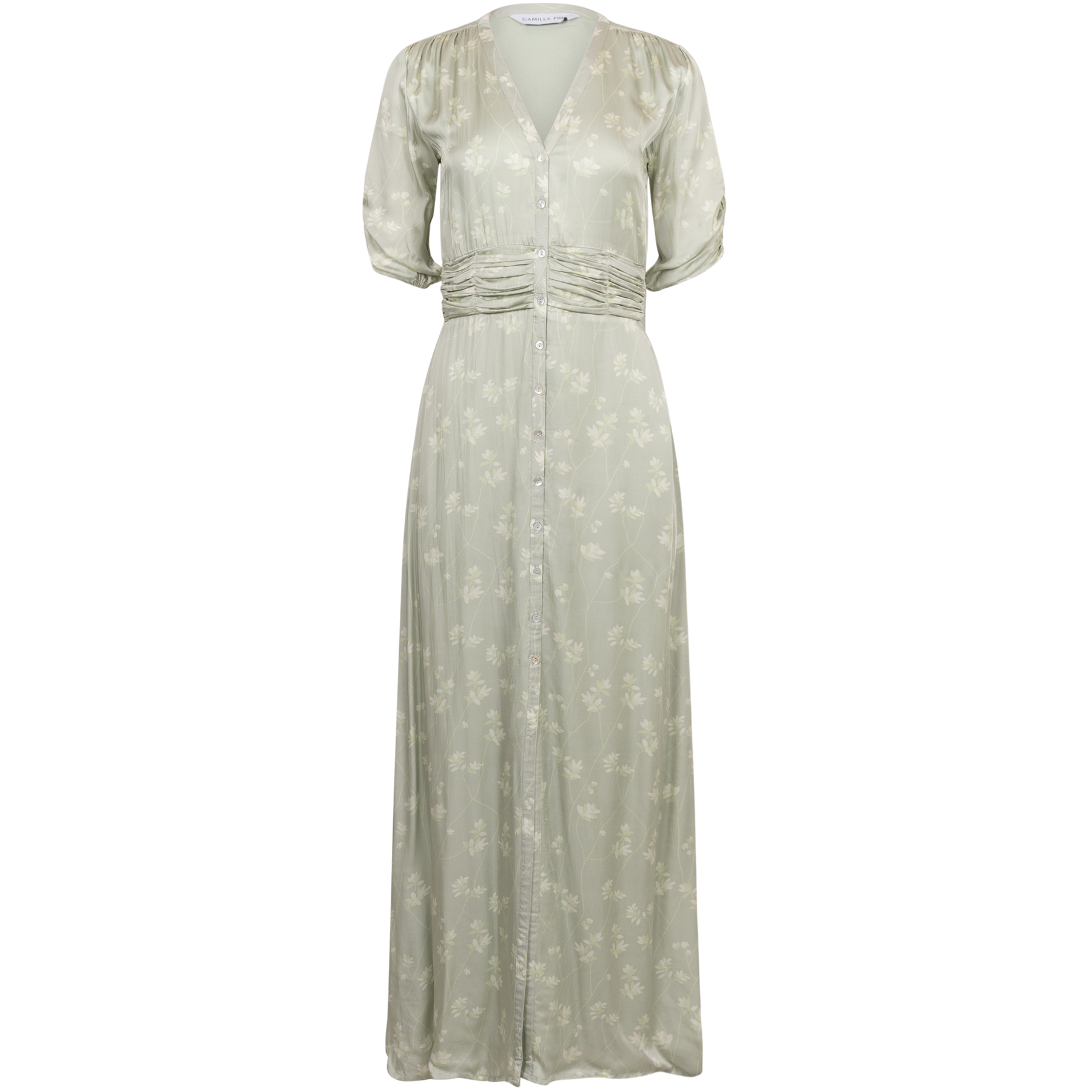 Emma Dress - Mint Leaf Print