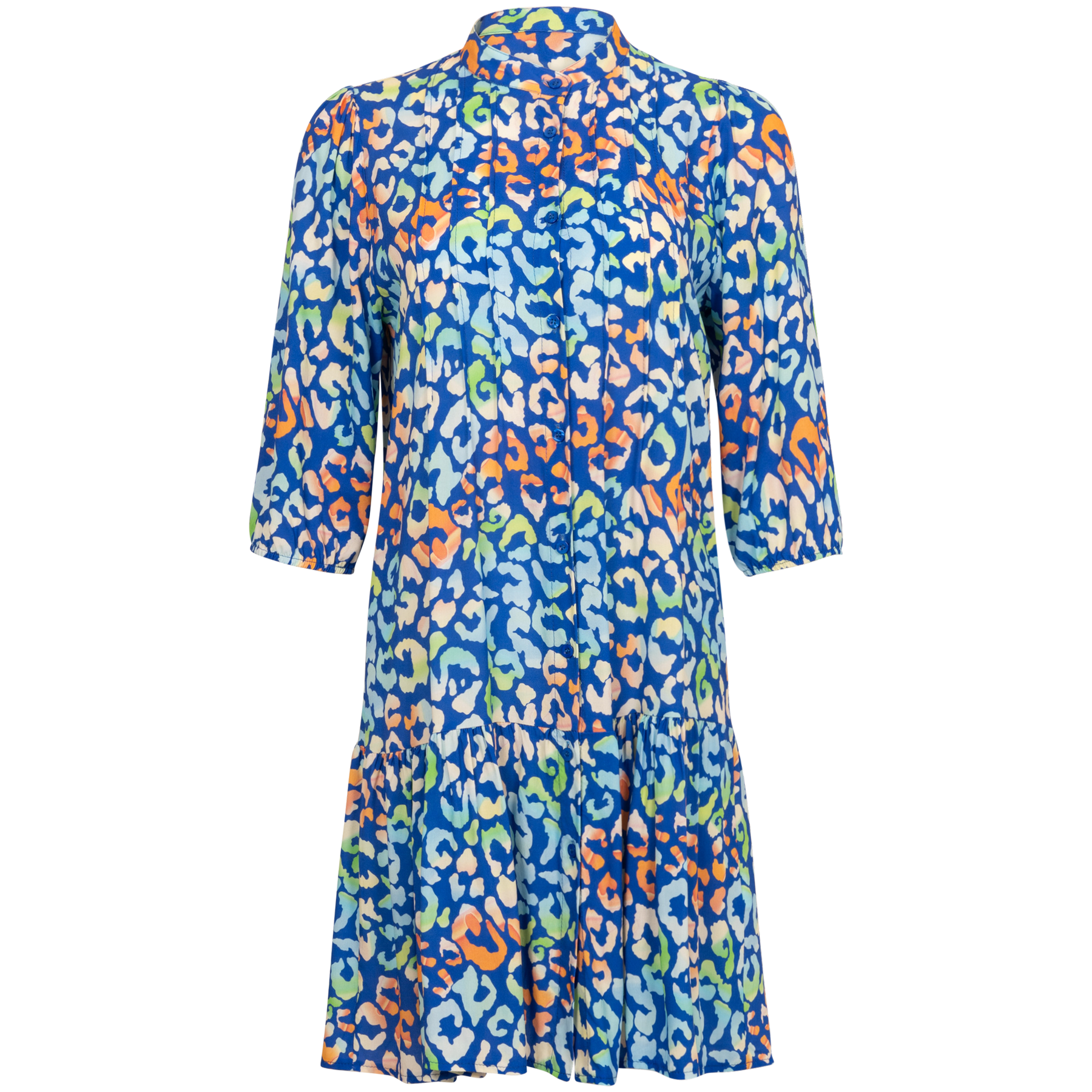 Imogene Sh. Dress - Blue Leo