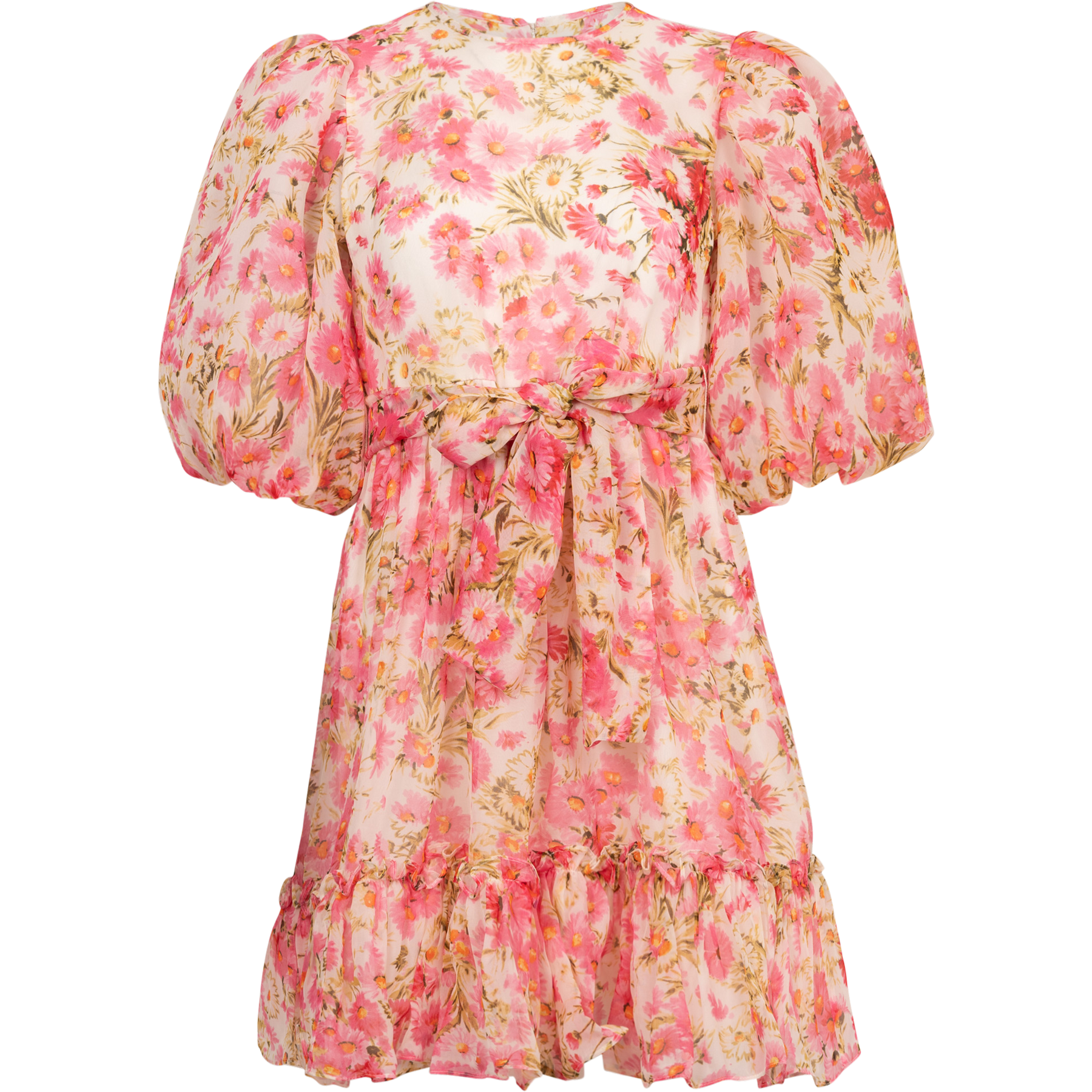 Organza Mini Dress - Pink Daisy