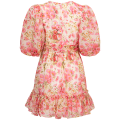 Organza Mini Dress - Pink Daisy