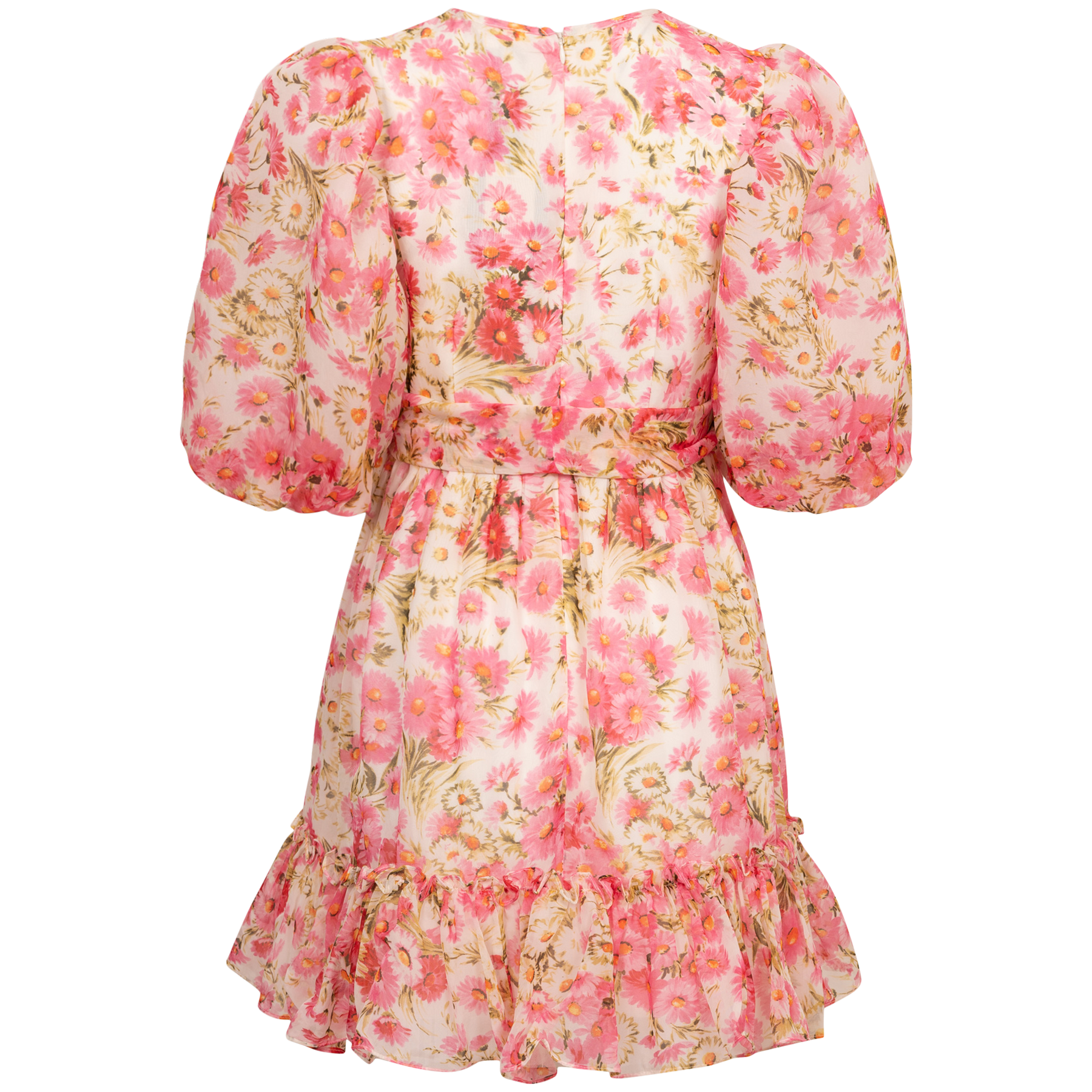 Organza Mini Dress - Pink Daisy
