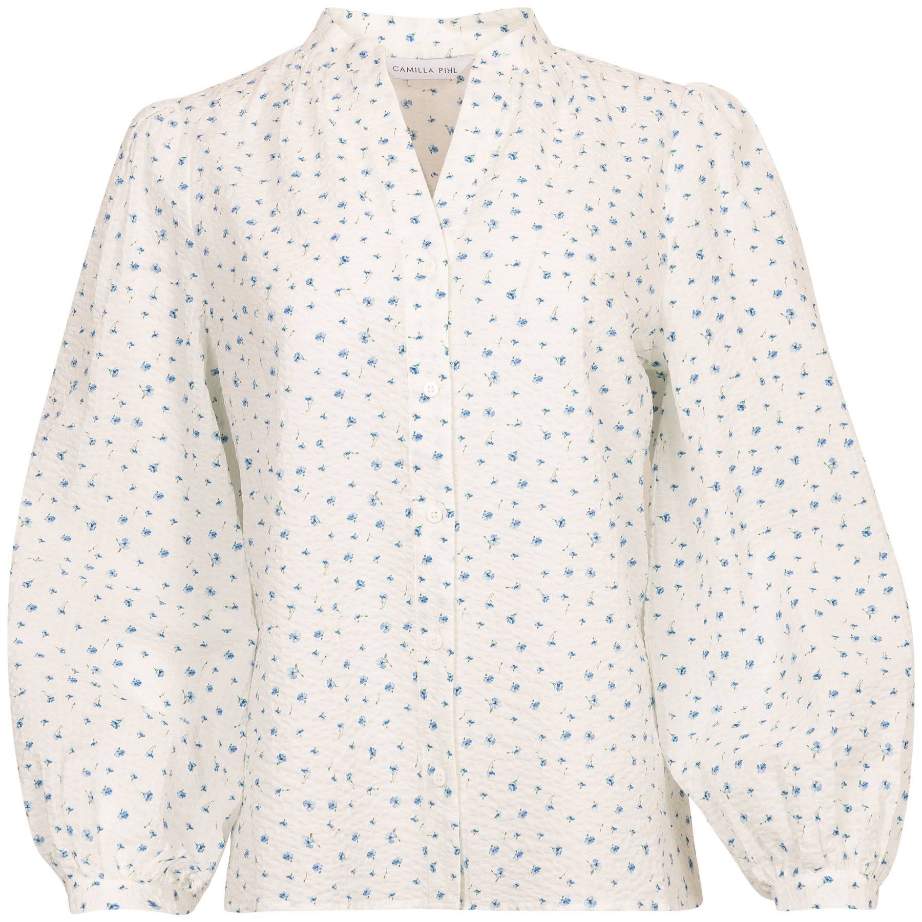 Amalfi Crepe Blouse - Blue Amaryll