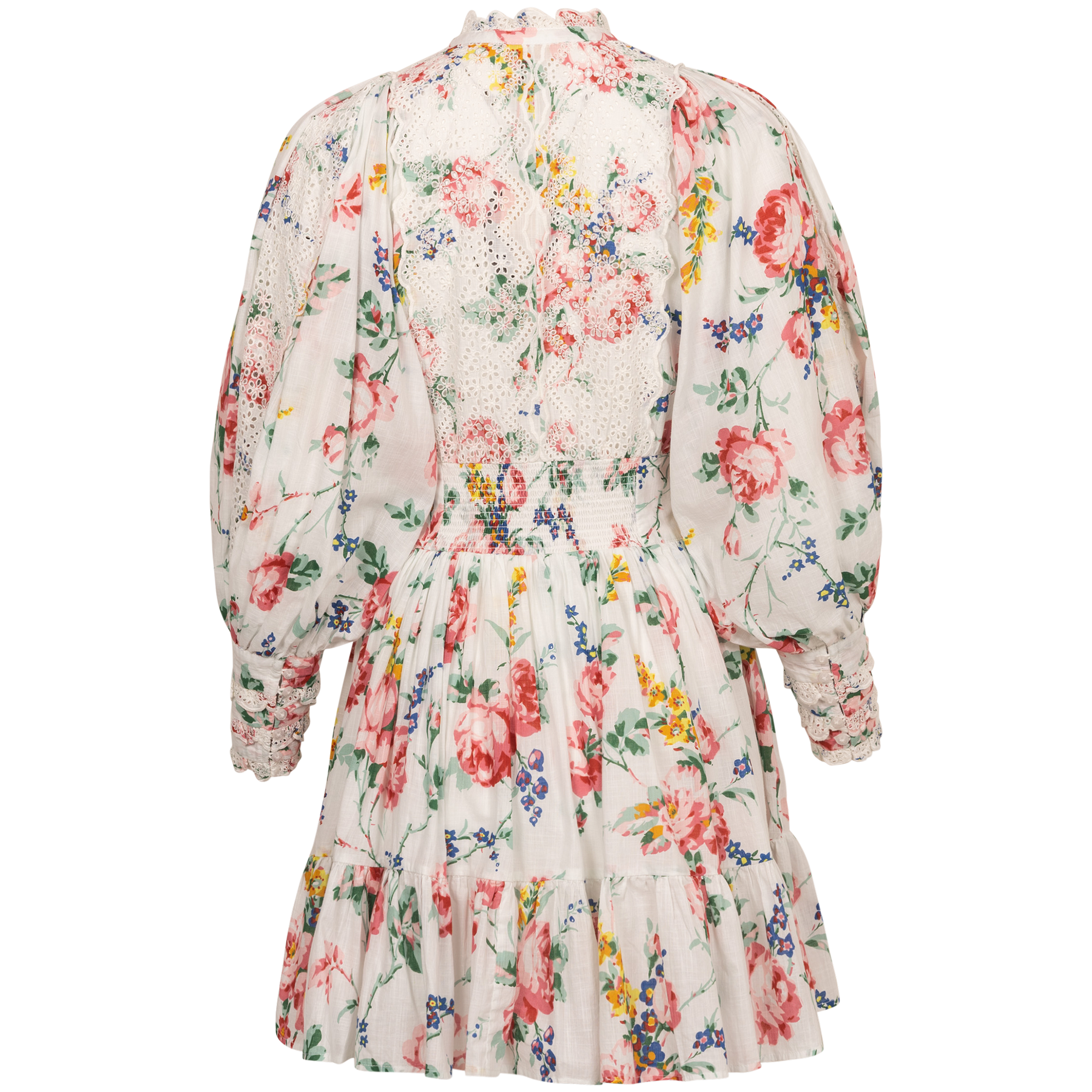 Cotton Slub Mini Dress - Rose Bouquet