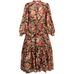 Bohemian Midi Dress - Rose Garden
