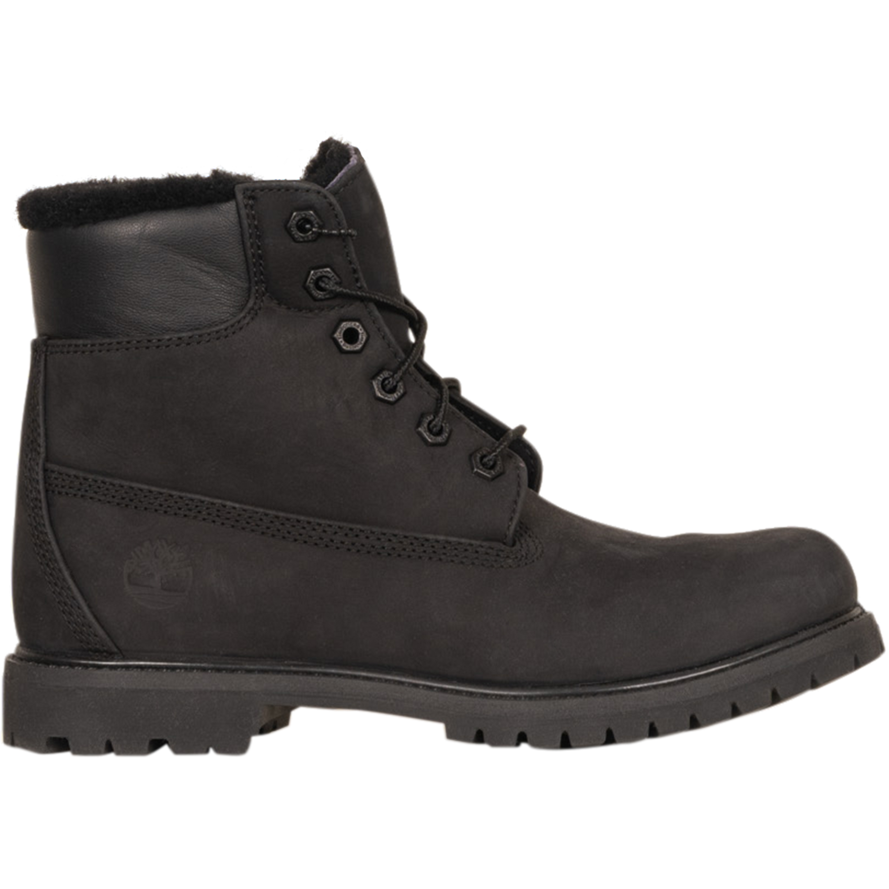Timberland Premium 6 Inch Fur Lined Waterproof Boot - Black