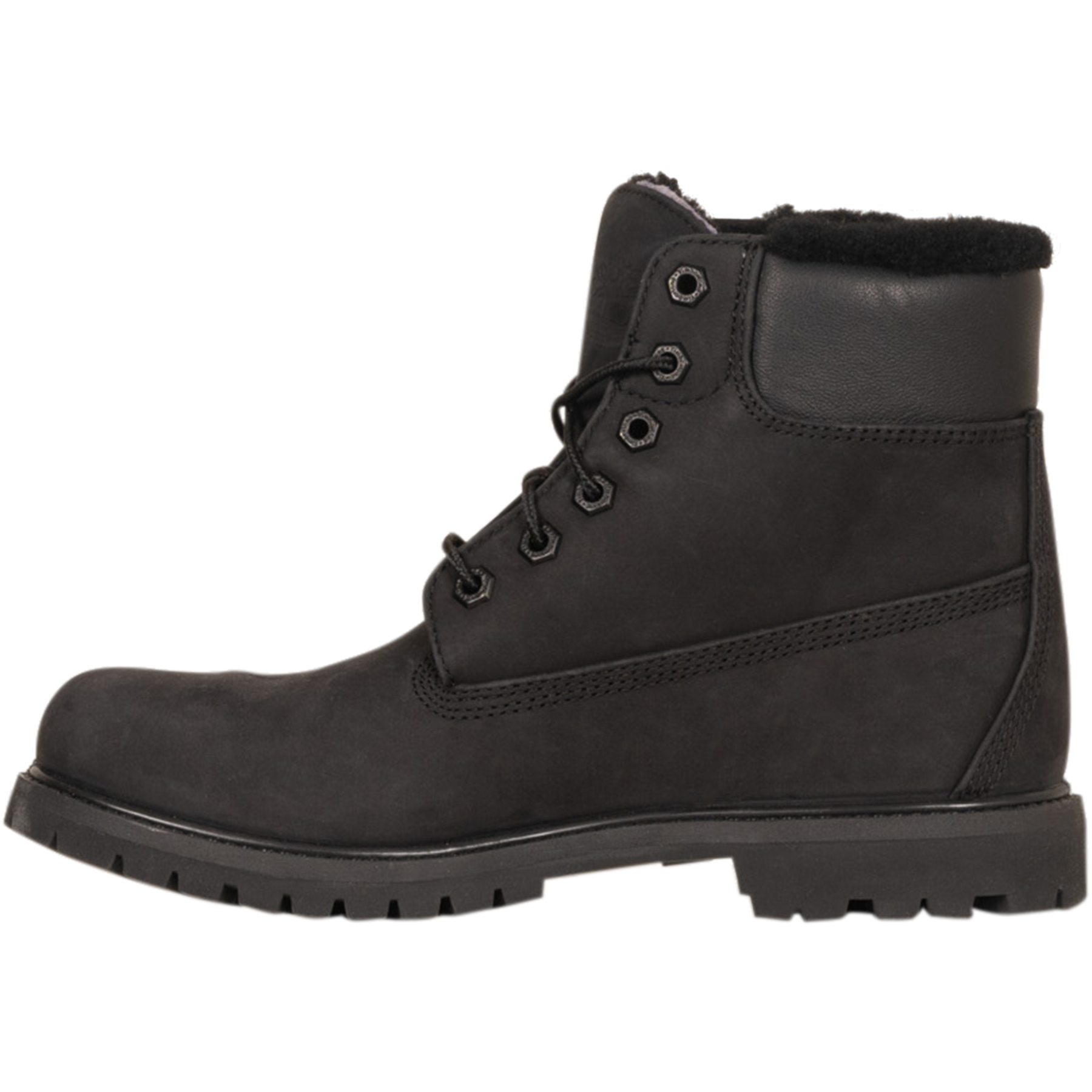 Timberland Premium 6 Inch Fur Lined Waterproof Boot - Black