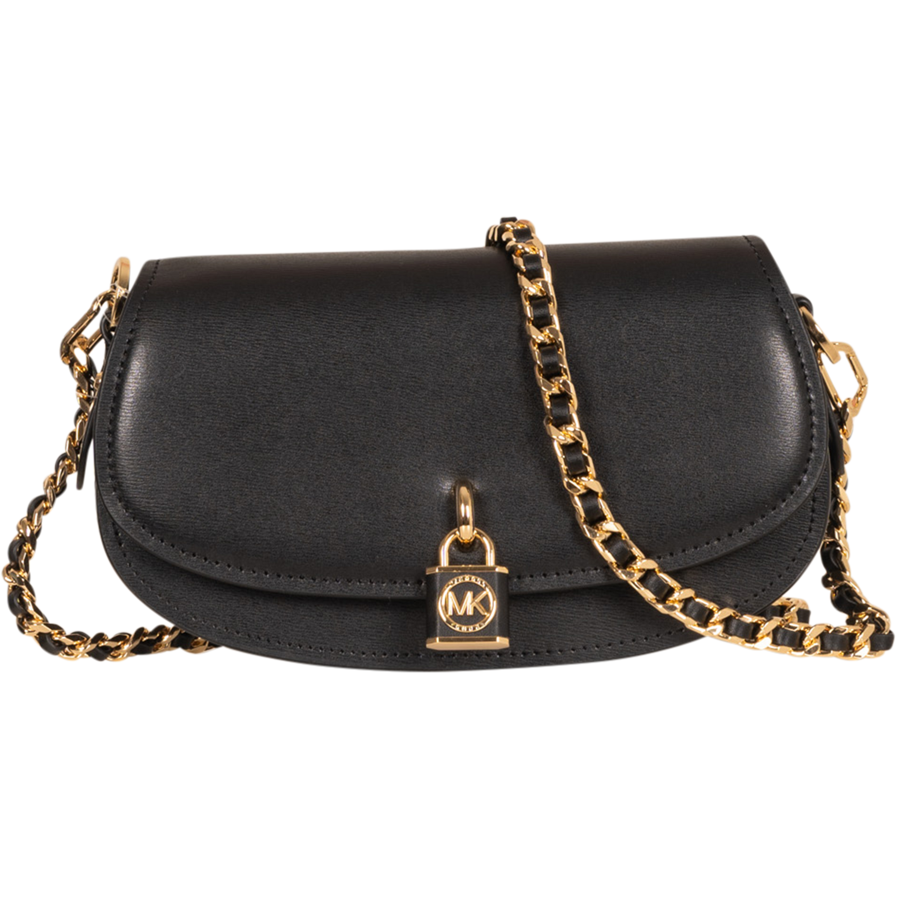 Mila Small Chain Sling Messenger Bag - Black