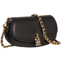 Mila Small Chain Sling Messenger Bag - Black