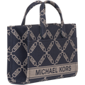 Gigi Small Empire Logo Jacquard Messenger Bag - Navy/Multi