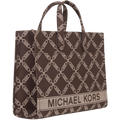 Gigi Large Empire Logo Jacquard Tote Bag - Choc/Multi