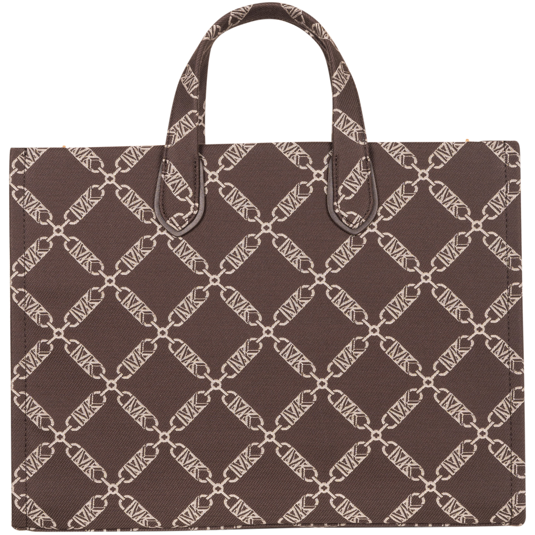 Gigi Large Empire Logo Jacquard Tote Bag - Choc/Multi