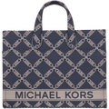 Gigi Large Empire Logo Jacquard Tote Bag - Navy/Multi