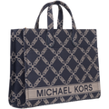 Gigi Large Empire Logo Jacquard Tote Bag - Navy/Multi