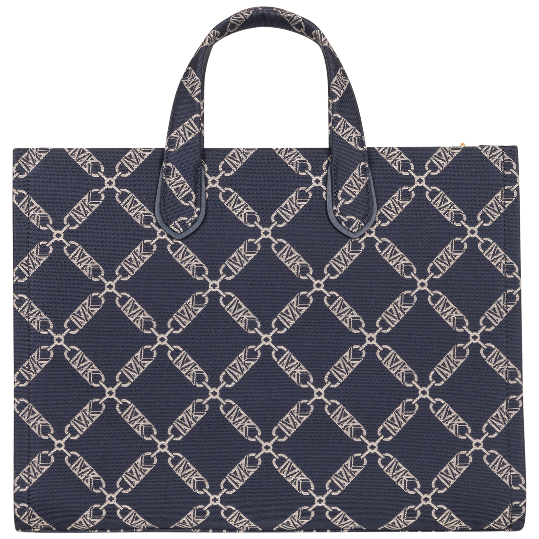 Gigi Large Empire Logo Jacquard Tote Bag - Navy/Multi