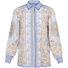 Ryleigh Silk Blouse - Light Blue