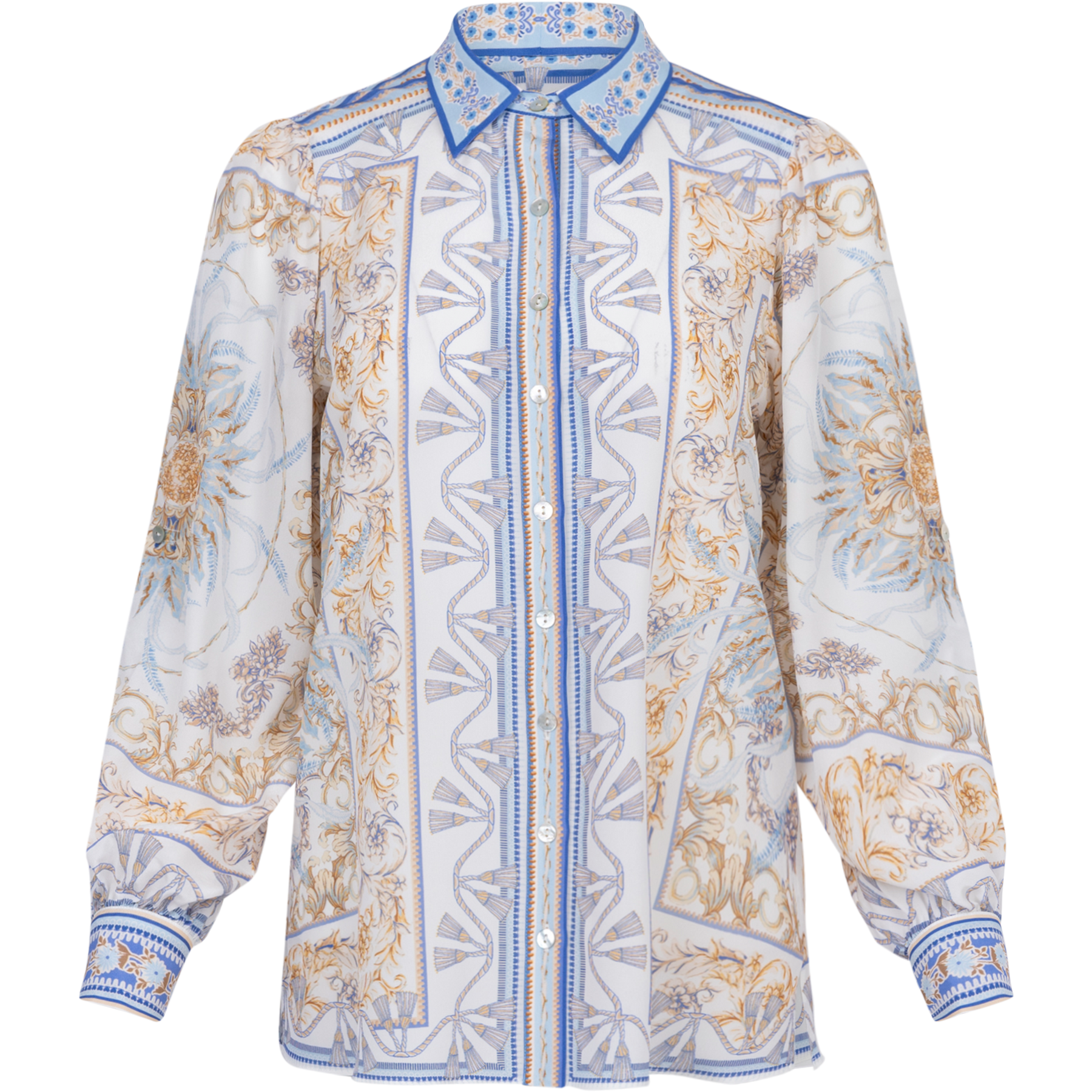 Ryleigh Silk Blouse - Light Blue