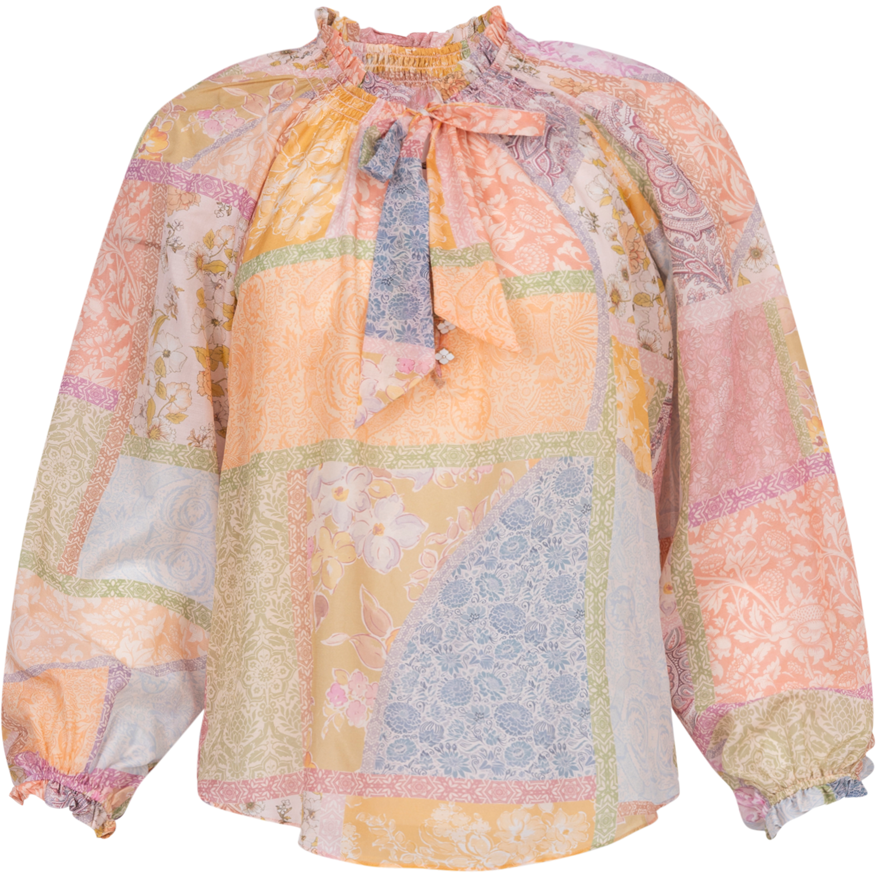 Gemma Blouse Silk Cotton - Peach