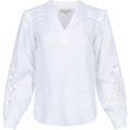 Reese Solid Linen Top - White