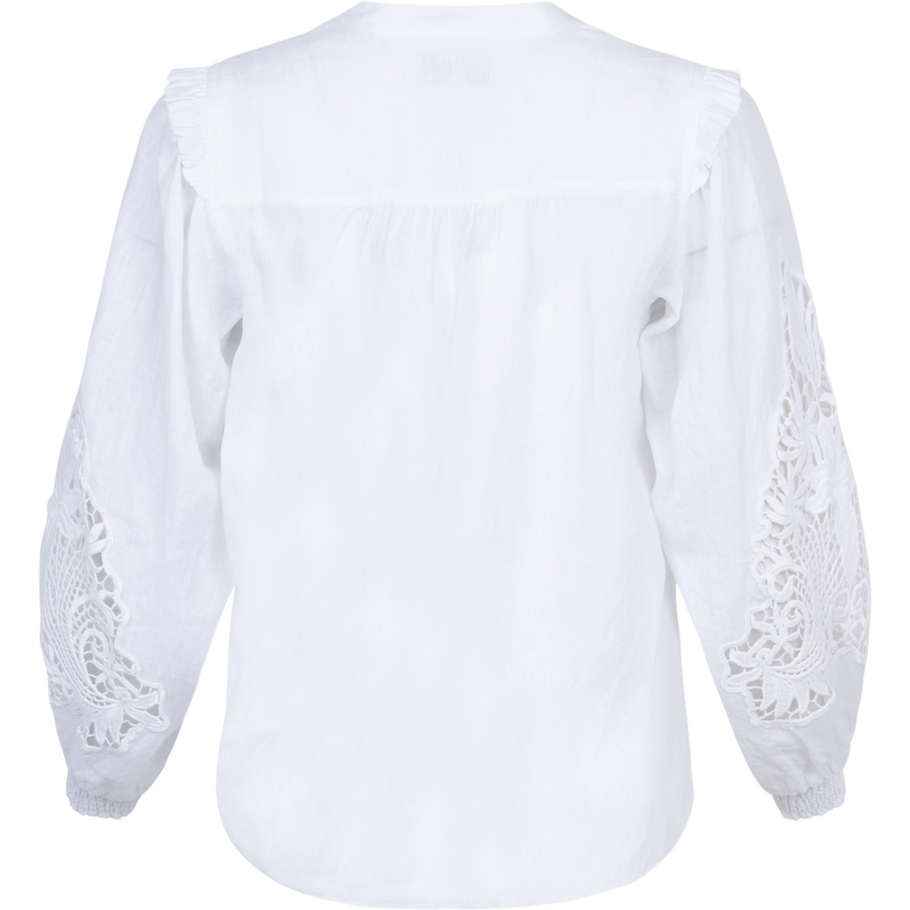 Reese Solid Linen Top - White