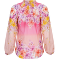 Arianna Top Print Silk-Cotton - Pink