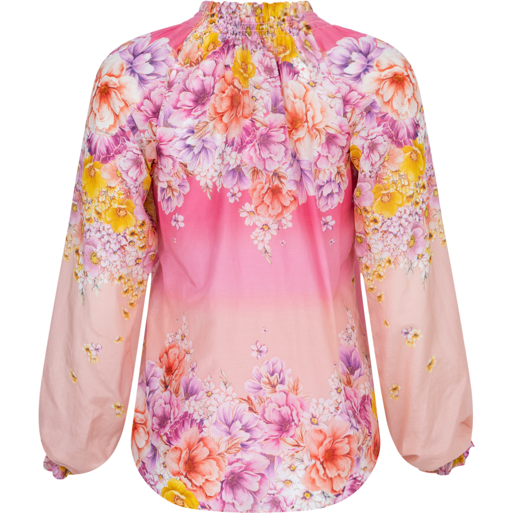 Arianna Top Print Silk-Cotton - Pink