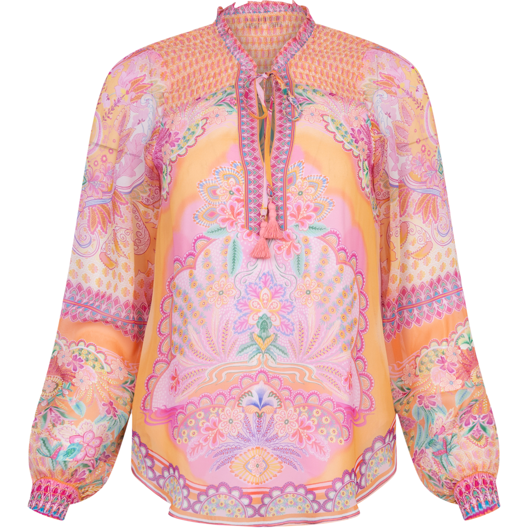 Lucia Blouse Silk Viscose - Orange