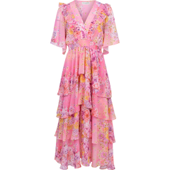 Freya Dress W Tiered Dress - Pink