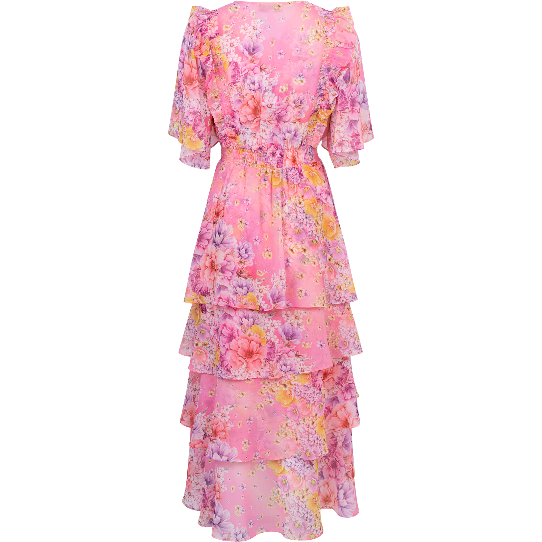 Freya Dress W Tiered Dress - Pink