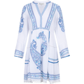 Isabel Dress Embrodery - Blue