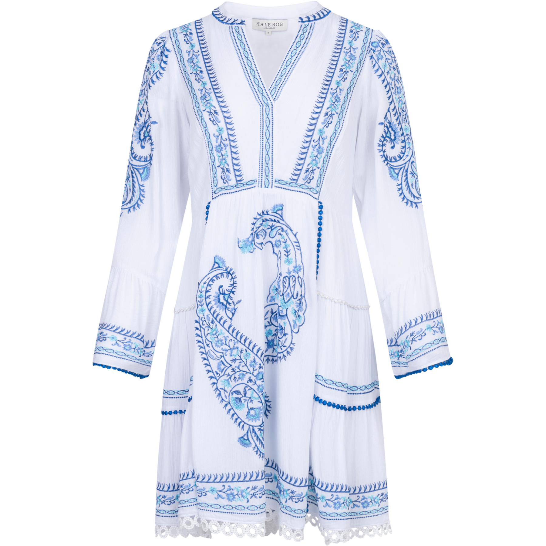 Isabel Dress Embrodery - Blue