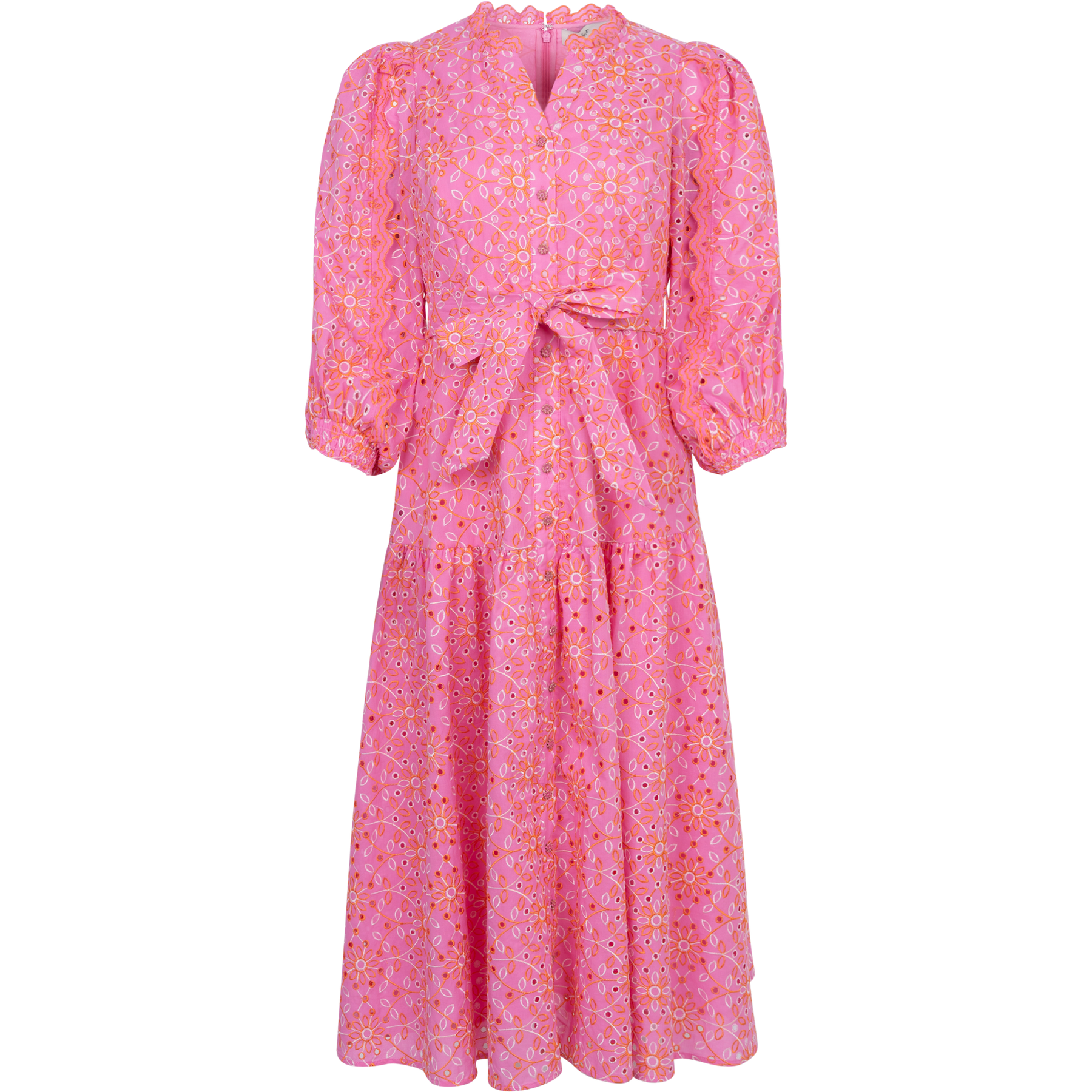 Valerie Dress Eyelet - Pink