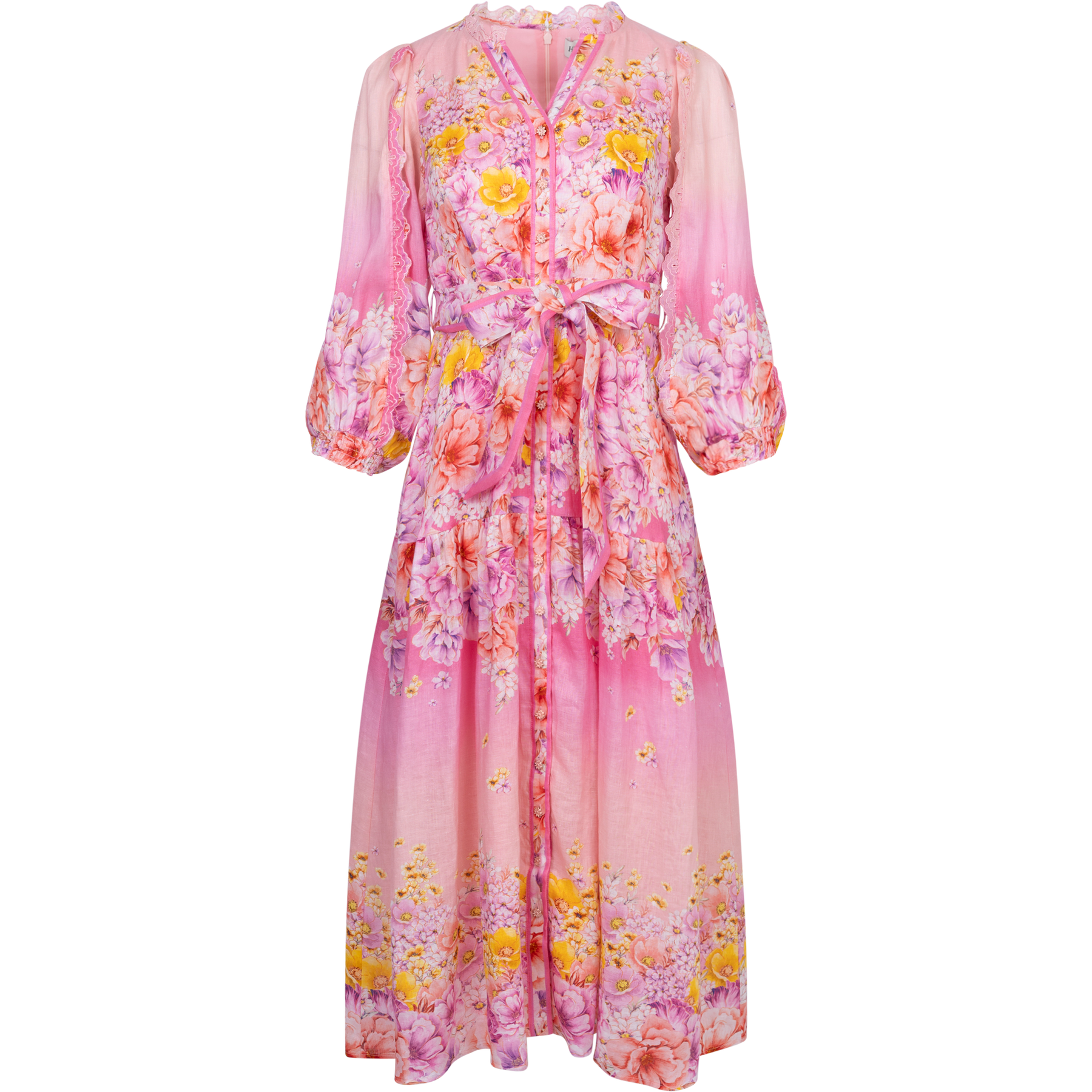 Valerie Linen Dress - Pink